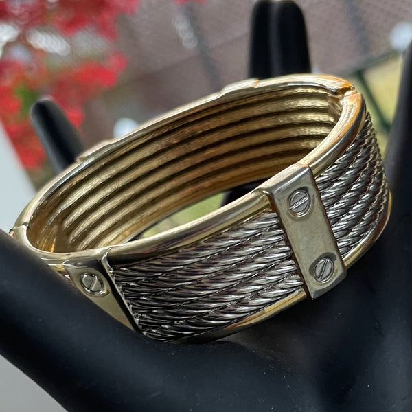 Designer Inspired Buckle Hinged Bangle