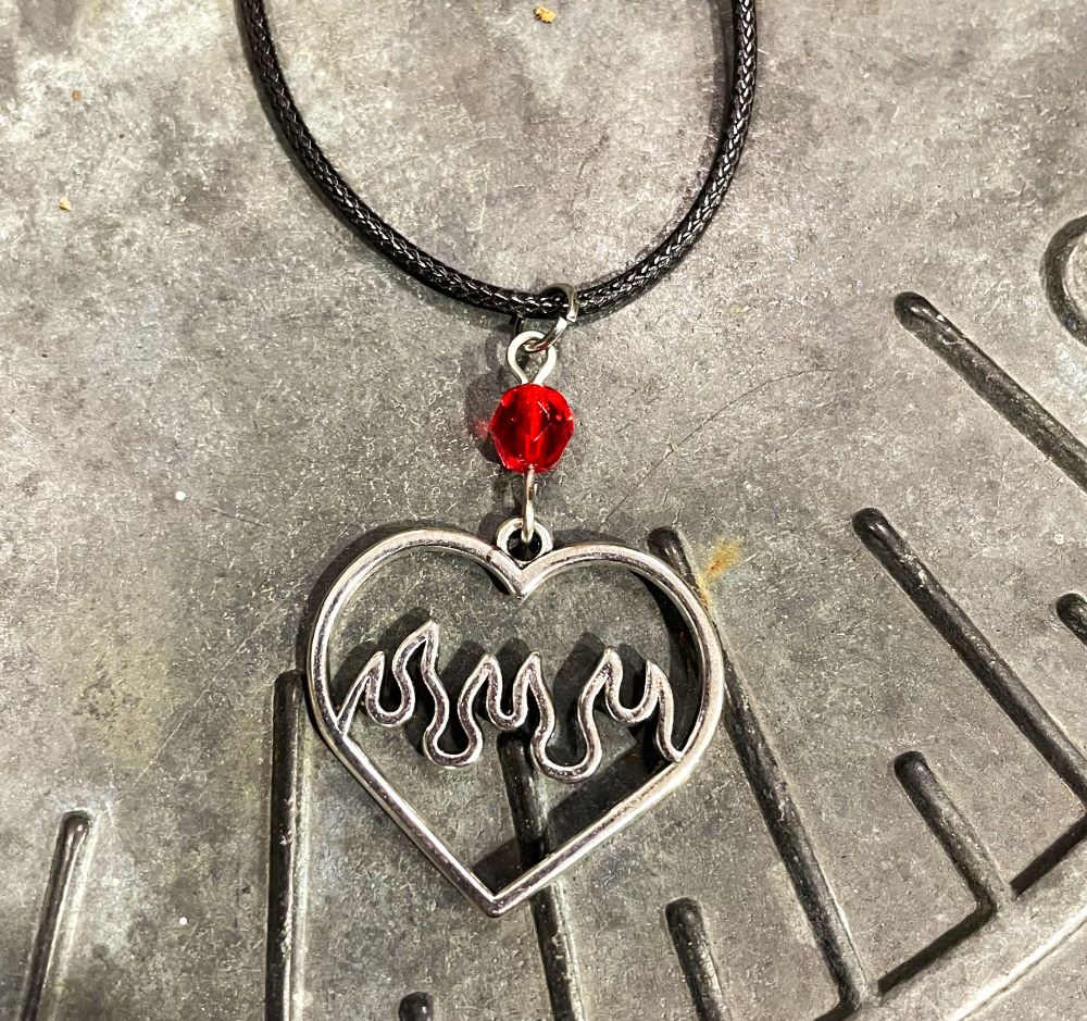Heart on Fire Necklace