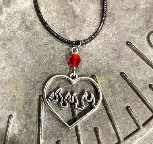 Heart on Fire Necklace