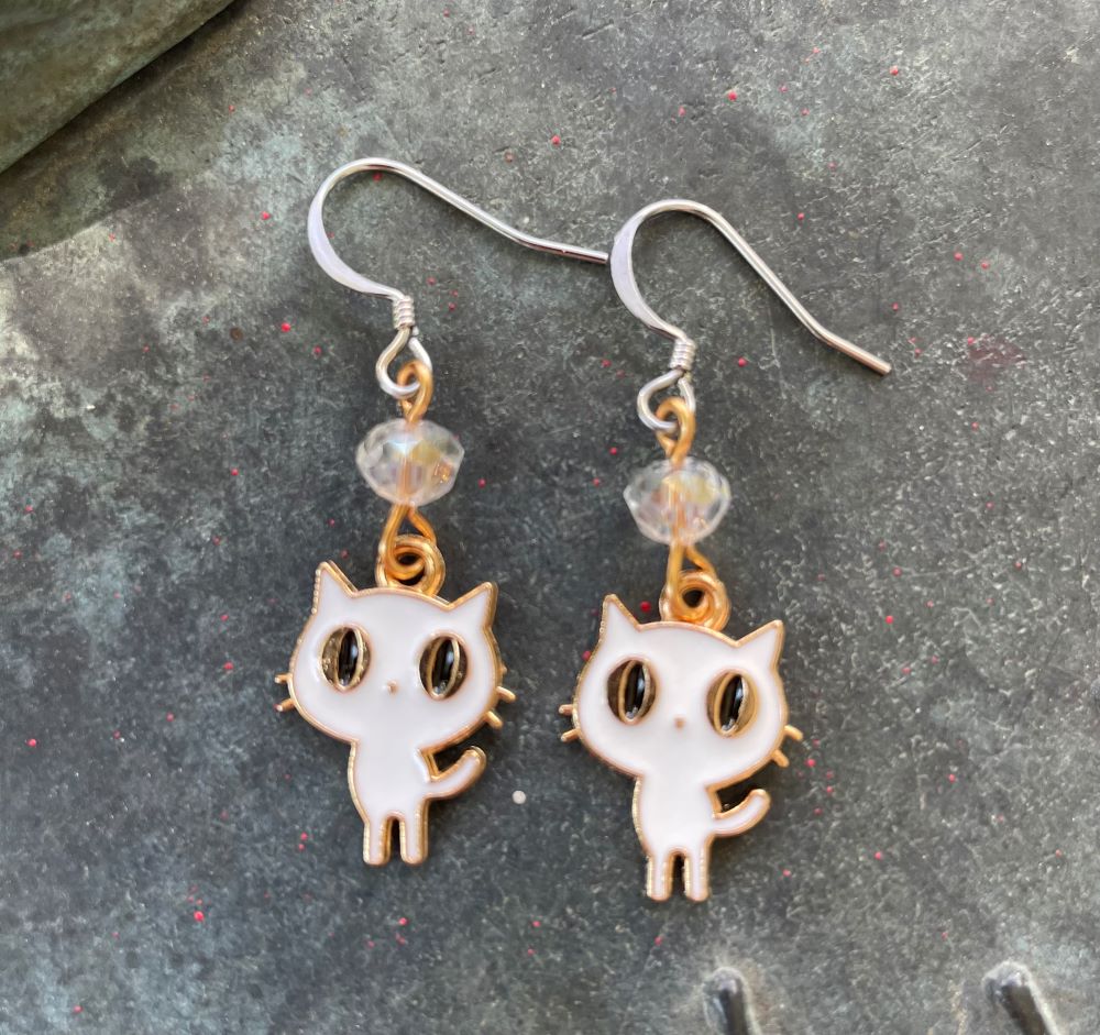 Ghostly Whiskers Earrings