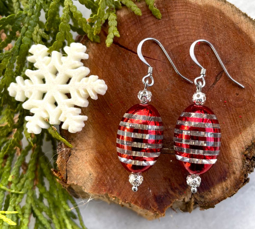 Vintage Reimagined Ruby Sparkle Bauble Earrings - Limited Stock