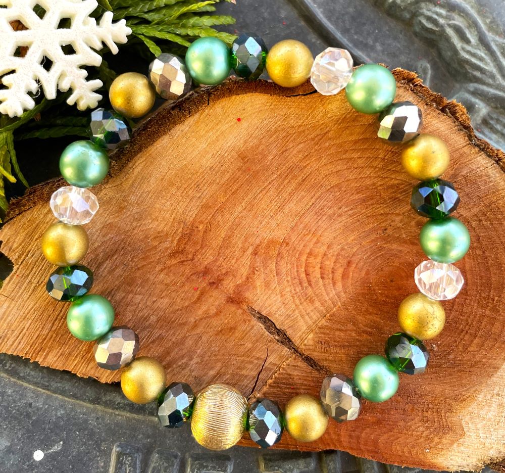 Vintage Reimagined Gilded Noel Holiday Bracelet - Limited Stock