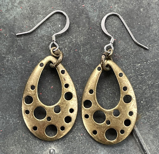 Vintage Reimagined Brass Earrings