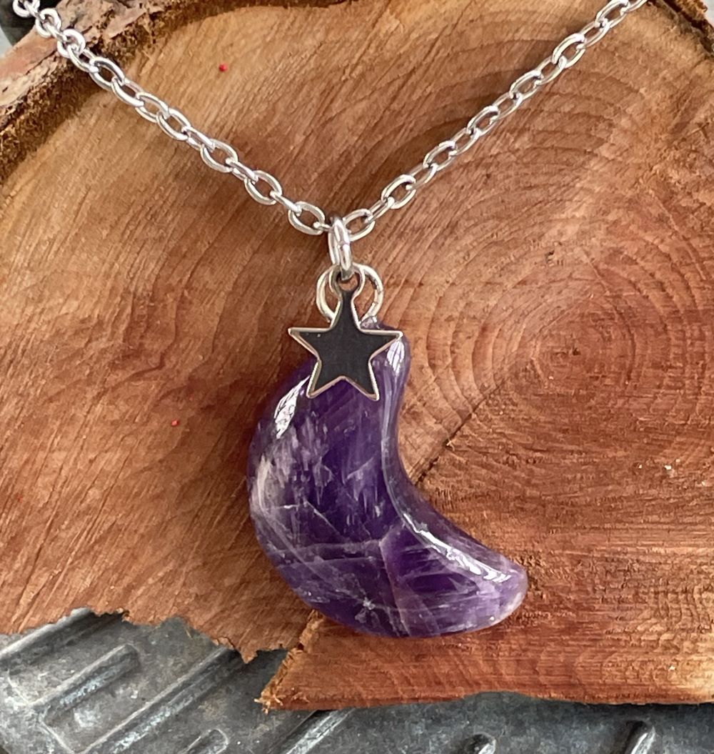 Amethyst Moon Necklace