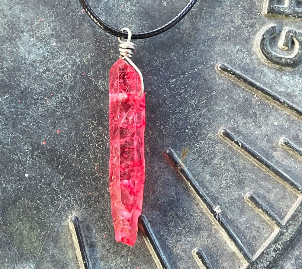 Vampire Blood Quartz Necklace