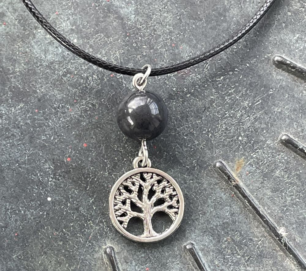 Obsidian with Tree of Life