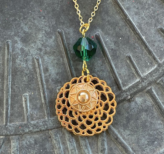 Vintage Reimagined Sunburst Necklace