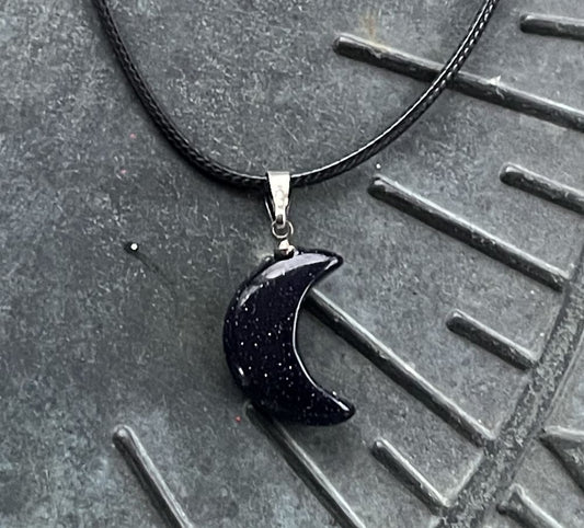 Blue Goldstone Star Necklace