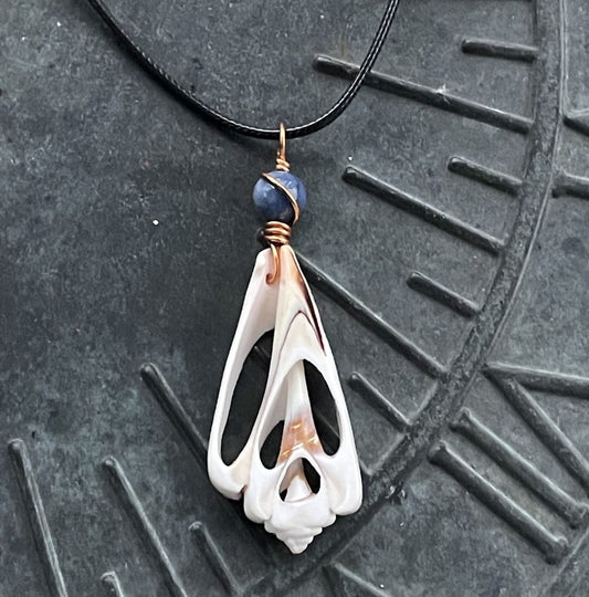 Trocca Shell with Blue Aventurine Necklace