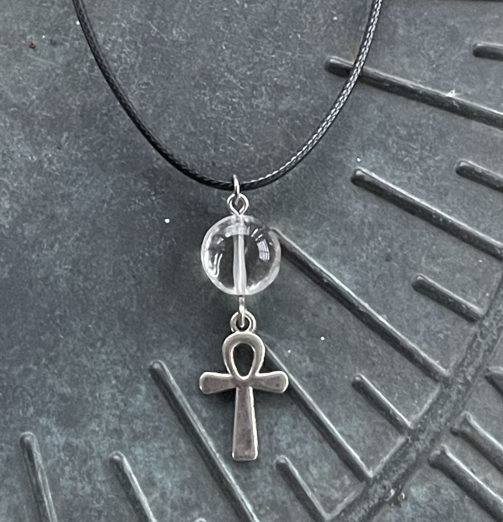 Quartz with Ankh Necklace
