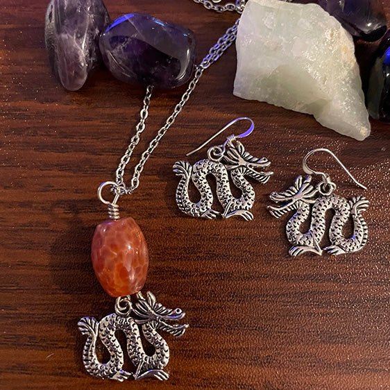 Year of the Dragon Fire Agate Set