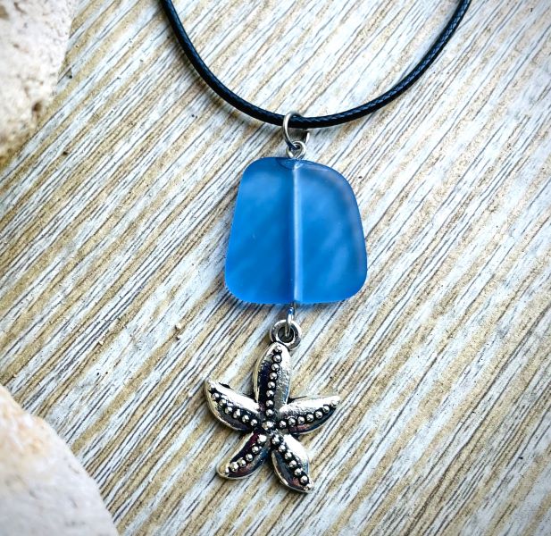 Sea Glass with Starfish Necklace