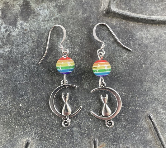 Pride Cat Earrings