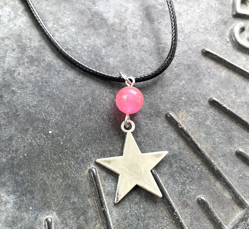 Pink Glow Star Necklace