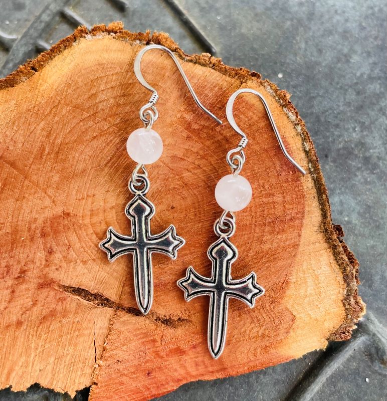 Gothic Cross with Moonstone