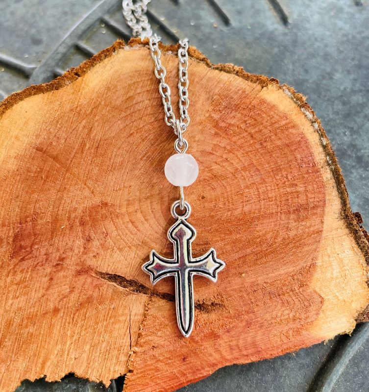 Gothic Cross with Moonstone