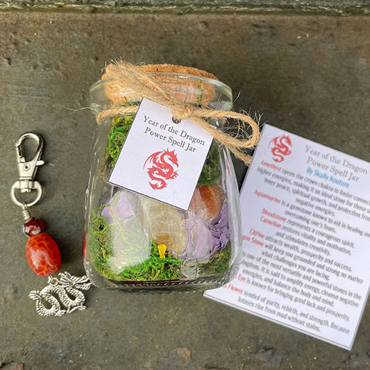 Year of the Dragon Power Jar and Stone Clip Set