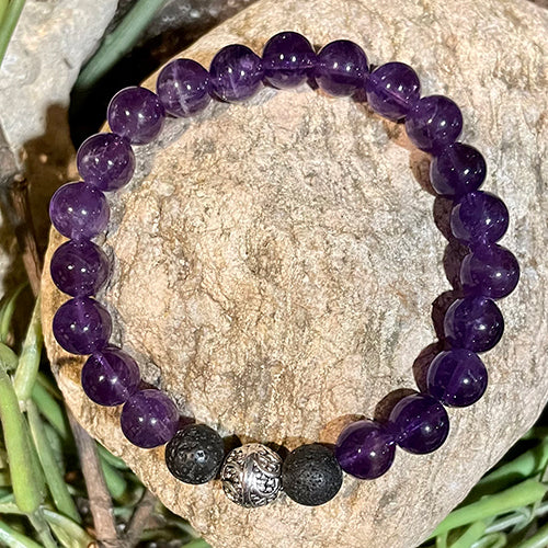 Amethyst Bead Bracelet