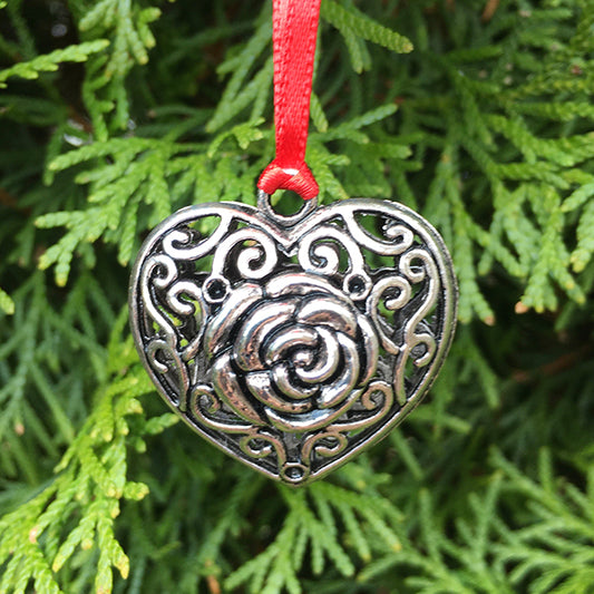 Rose Heart Ornament