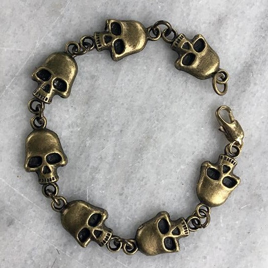 Brass Skull Bracelet
