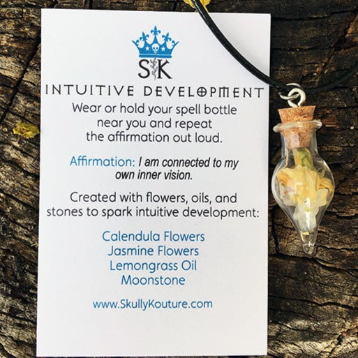 Intuitive Development Spell Bottle Necklace