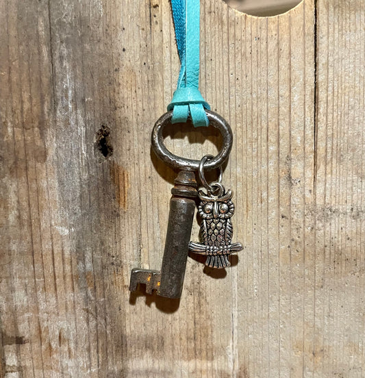 Antique Key with Owl