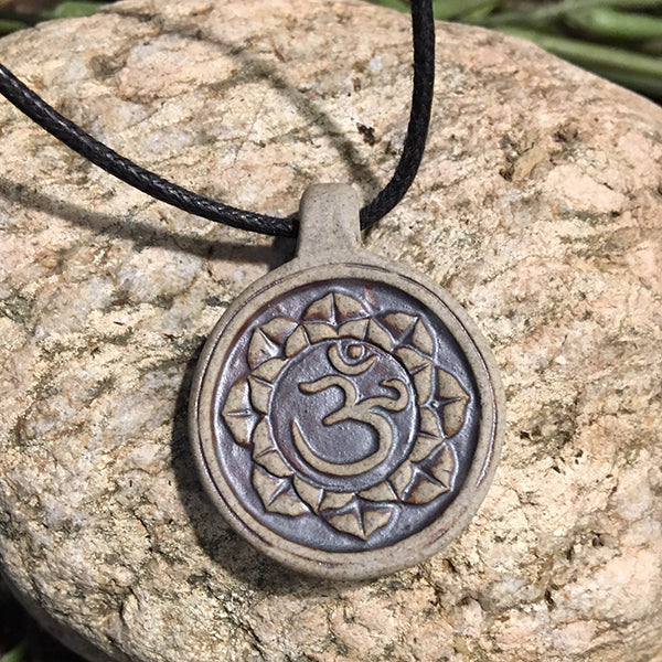 Om Symbol Raku Pendant