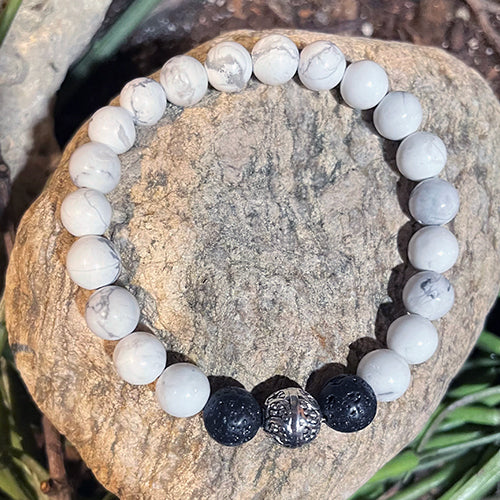 Howlite Bead Bracelet