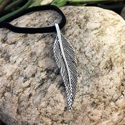 Raven Feather Small Necklace